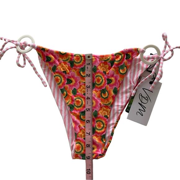 VDM Revolve Multicolor Reversible Swim Adjustable String Bikini Bottoms Bundle - Picture 5 of 13
